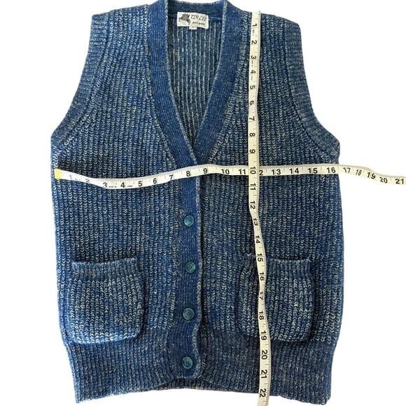 Vintage Wool Vest Cottagecore GORPCORE preppy Light Academia  Sz M by Tin Lee - Picture 5 of 7